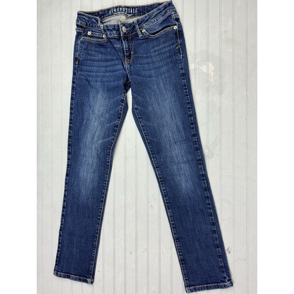 Aeropostale Size 25 Womens Jeans Low Rise Skinny Dark Wash Stretch